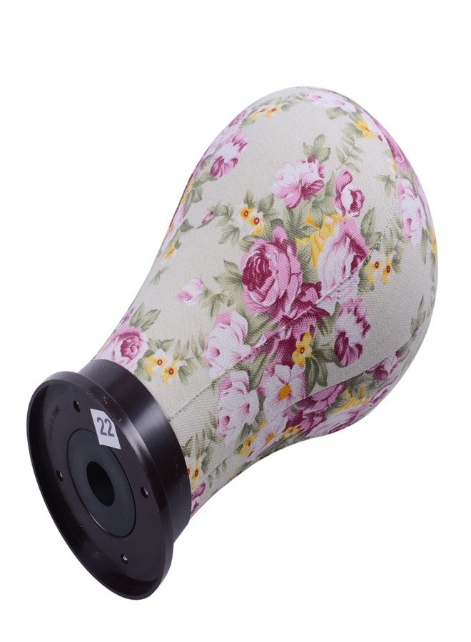 ياتشيو رأس مانيكان من قطعة واحدة مصنوع من قماش الكانفاس لصنع وعرض وتصفيف الشعر المستعار (وردي 22 بوصة) - Image 4